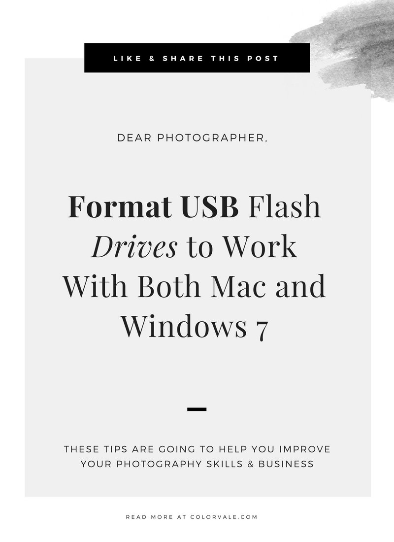 format usb for use on mac and pc
